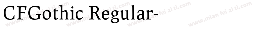 CFGothic Regular字体转换